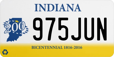 IN license plate 975JUN