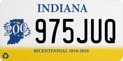 IN license plate 975JUQ
