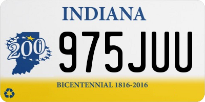 IN license plate 975JUU