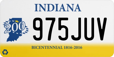 IN license plate 975JUV
