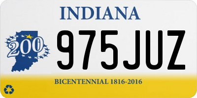 IN license plate 975JUZ