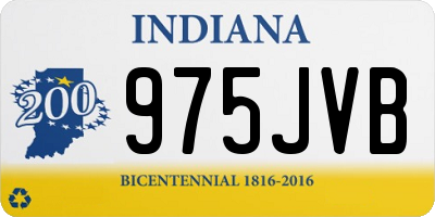 IN license plate 975JVB