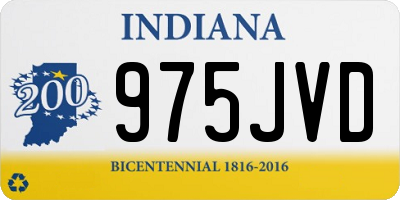 IN license plate 975JVD