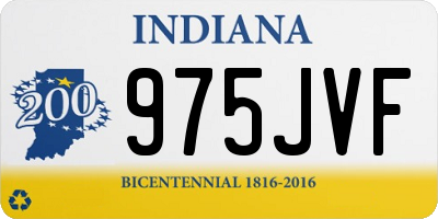 IN license plate 975JVF