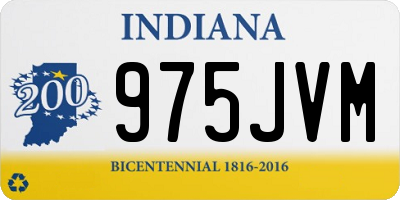 IN license plate 975JVM