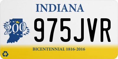 IN license plate 975JVR