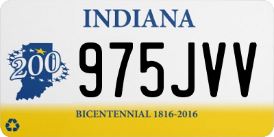IN license plate 975JVV