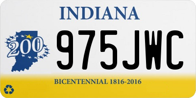 IN license plate 975JWC