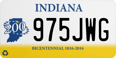 IN license plate 975JWG