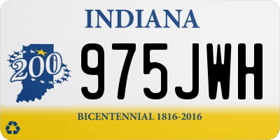 IN license plate 975JWH