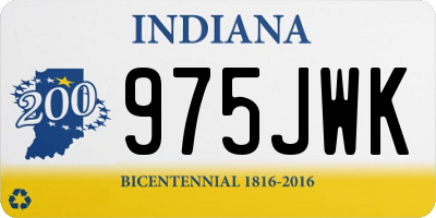 IN license plate 975JWK