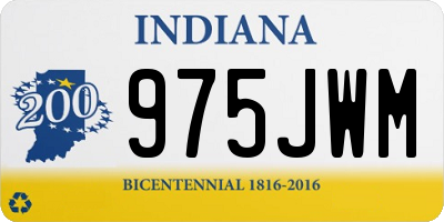 IN license plate 975JWM