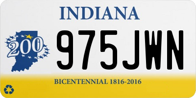 IN license plate 975JWN
