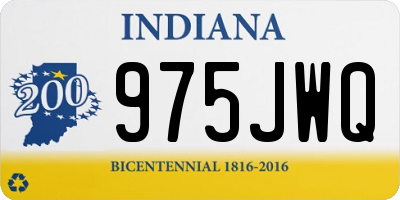 IN license plate 975JWQ