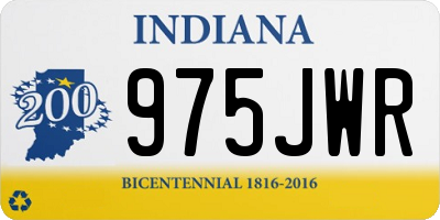 IN license plate 975JWR