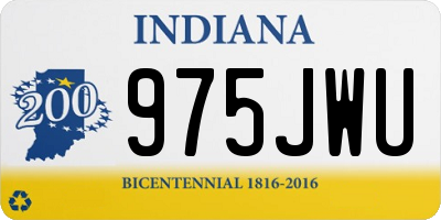 IN license plate 975JWU
