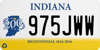 IN license plate 975JWW