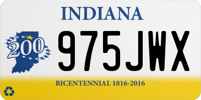 IN license plate 975JWX