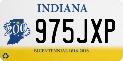 IN license plate 975JXP