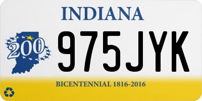 IN license plate 975JYK