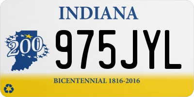 IN license plate 975JYL