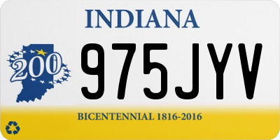 IN license plate 975JYV