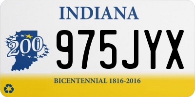 IN license plate 975JYX