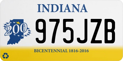 IN license plate 975JZB
