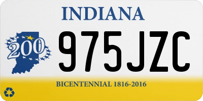 IN license plate 975JZC