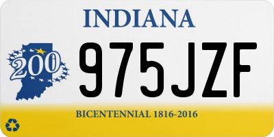 IN license plate 975JZF