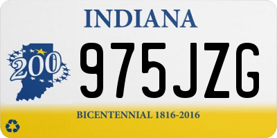 IN license plate 975JZG