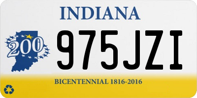 IN license plate 975JZI