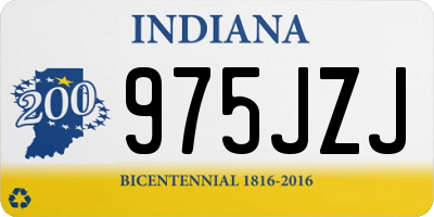 IN license plate 975JZJ