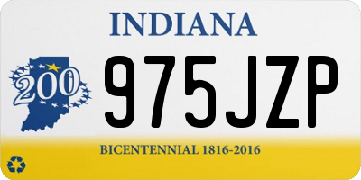 IN license plate 975JZP