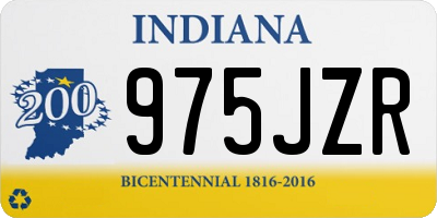 IN license plate 975JZR