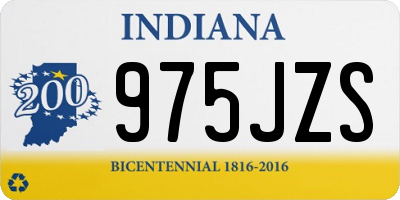 IN license plate 975JZS