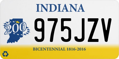 IN license plate 975JZV