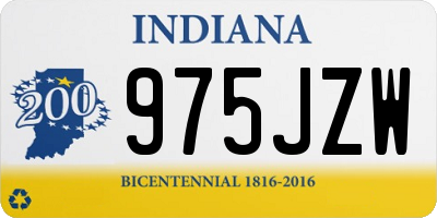 IN license plate 975JZW