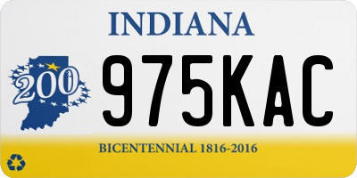 IN license plate 975KAC