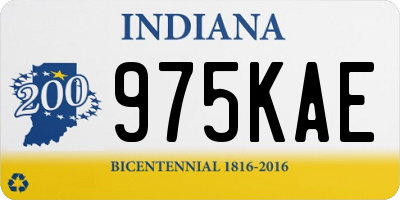 IN license plate 975KAE