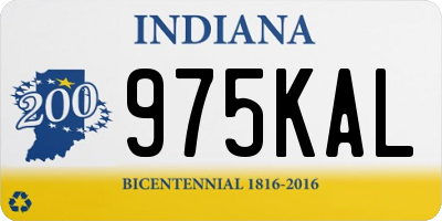 IN license plate 975KAL