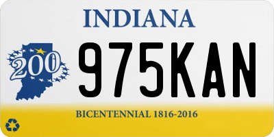 IN license plate 975KAN