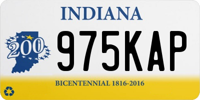 IN license plate 975KAP