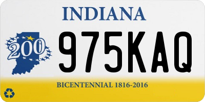 IN license plate 975KAQ