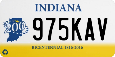 IN license plate 975KAV