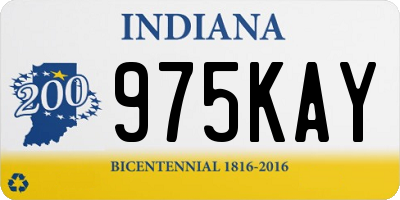 IN license plate 975KAY