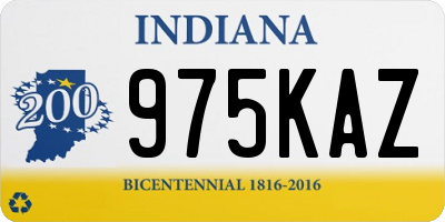 IN license plate 975KAZ