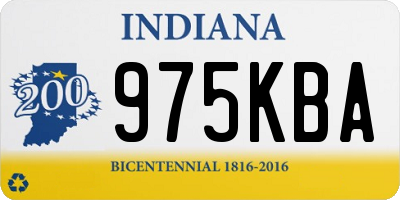 IN license plate 975KBA