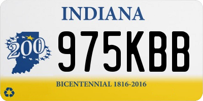 IN license plate 975KBB