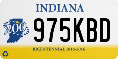 IN license plate 975KBD
